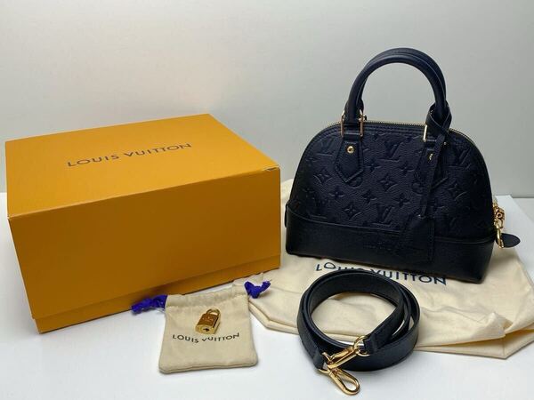 B337 極美品 LOUIS VUITTON ルイヴィトン ネオアルマBB モノグラム アンプラント ハンドバッグ ショルダーバッグ ブラック 2way