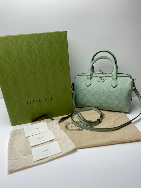 新品 GUCCI グッチ GGキャンバス オフィディア スモール 2way トップハンドルバッグ ショルダーバッグ 772061 グリーン系 レディース