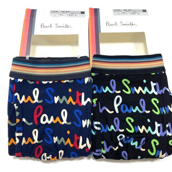 6★送料無料★新品★Paul Smith ポールスミス★2枚セット★ショート ボクサー★LLサイズ★パンツ★黒 紺