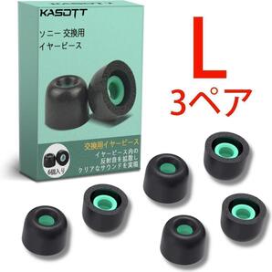 KASOTT L 3ペア ソニー イヤーピース イヤーチップ イヤーキャップ