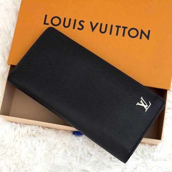☆極美品☆LOUIS VUITTON ルイヴィトン ポルトフォイユ タイガ 財布 シルバー金具 現行 ブラック ブラザ