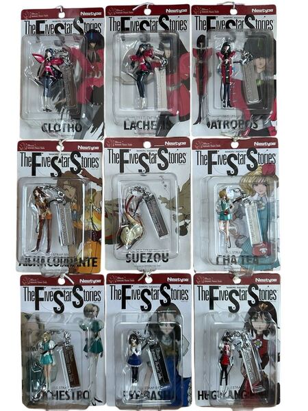 F.S.S. ファイブスター物語 20周年記念グッズ ストラップ ラキシス アトロポス クローソー アイシャ すえぞう エスト ちゃあ 9種