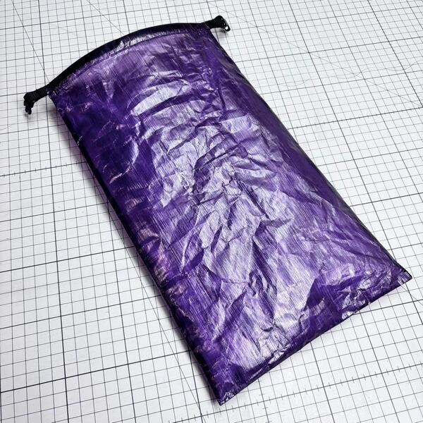 スタッフサック スタッフバッグ ロールトップ DCF 軽量 登山 キャンプ UL 34cm×19cm パープル