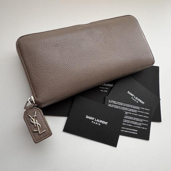 【限定価格】 Saint Laurentイブサンローランラウンドファスナー長財布