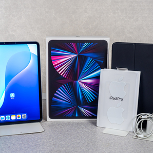 美品 iPad Pro 11インチ M1 第3世代 256GB Wifi スペースグレイ 元箱など付属 他社製のスマートフォリオ風ケースおまけ