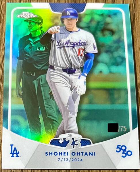 《75枚限定》topps2024 大谷翔平 50-50 greenパラレルカード 高騰中