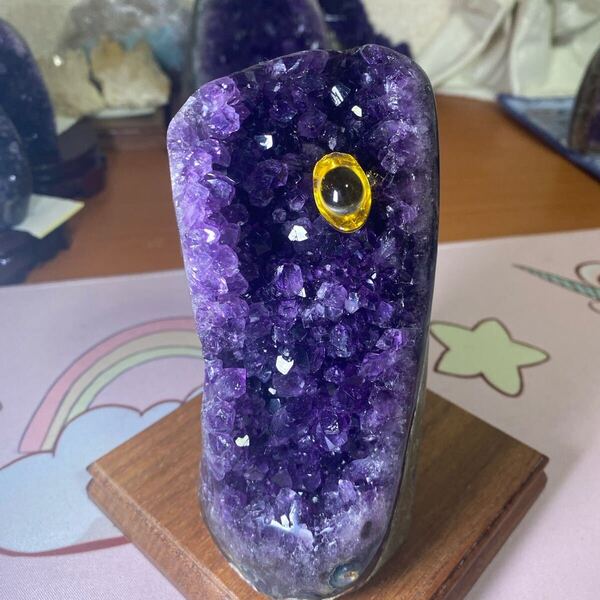 【極上】ウルグアイアメジストクラスター原石(幸運水晶)天然紫水晶 A