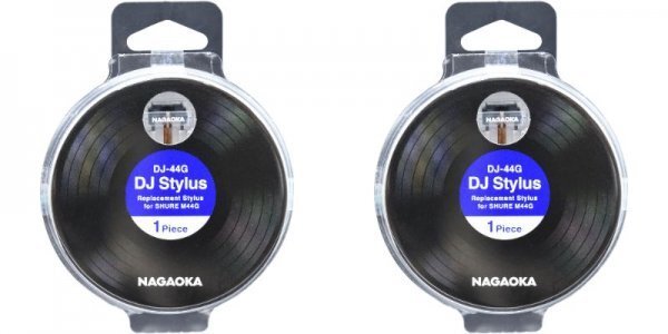 【新品・2個セット】交換針 NAGAOKA DJ-44G shure M-44G M44-7対応 ナガオカ DJ用 スクラッチ対応 ピュアオーディオ シュア
