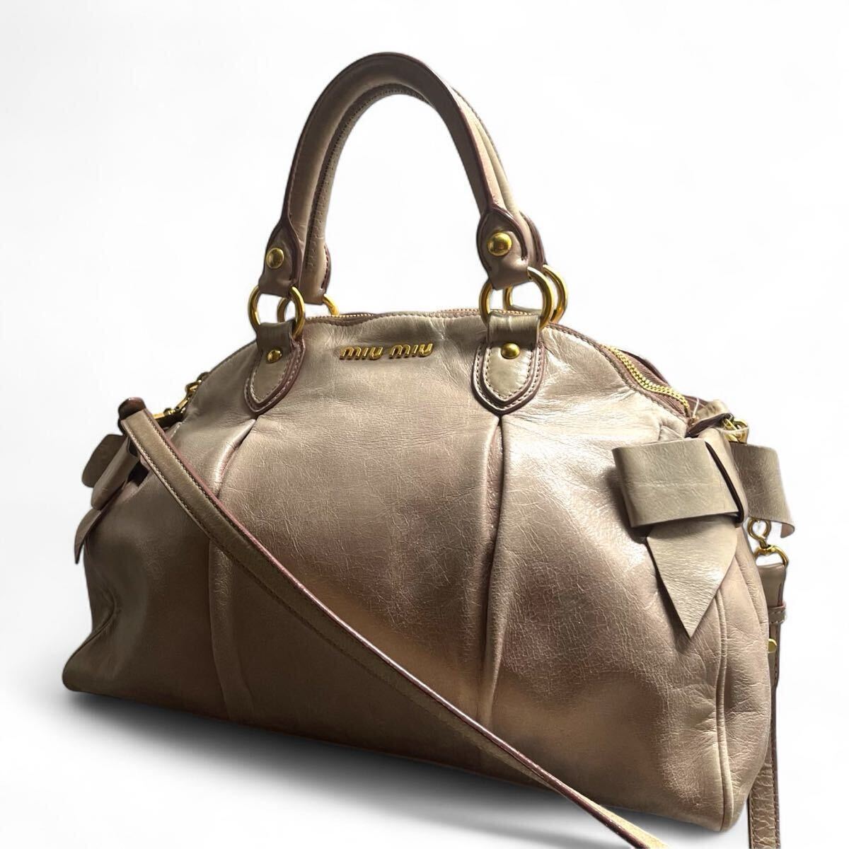 希少美品!miumiu ハンドバッグ アーカイブ ブラウン 90s Yahoo!オークション -「archive bag」(ミュウミュウ) (み)の落札
