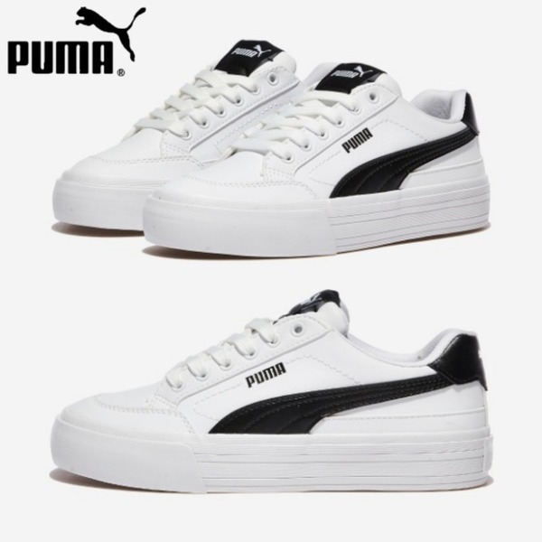 新品 未使用 PUMA プーマ メンズ Court Classic Vulc FS SL スニーカー シューズ 27.5cm ホワイト