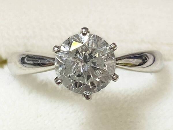 【即決/9号】 PT900 リング ダイヤモンド D1.281ct 4.1g 指輪 プラチナ 立爪 貴金属 アクセサリー 国宝連鑑別書