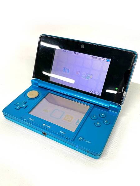 【即決/動作品/本体のみ】 任天堂 ニンテンドー3DS アクアブルー 携帯 ゲーム機 タッチパネル タッチペン ディーエス Nintendo