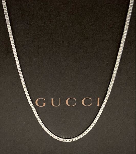 【即決/送料込み】正規品 GUCCI/グッチ ベネチアンチェーンネックレス シルバー925/スターリングシルバー(65.5-76.5)ベネチアン