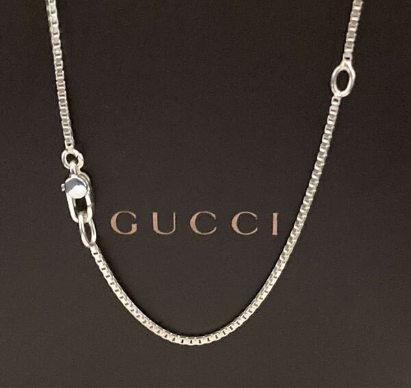 【即決/送料込み】(A)正規品 GUCCI/グッチ ベネチアンチェーンネックレス シルバー925/スターリングシルバー(65.5-75.5)ベネチアン