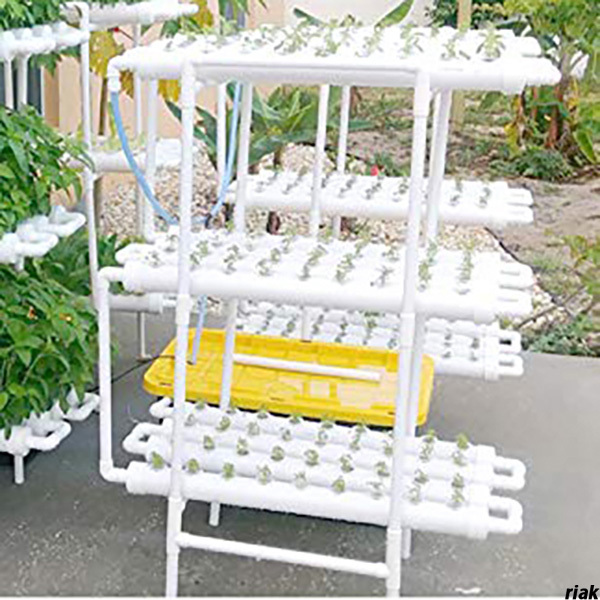 【室内ベランダ対応、大容量水耕栽培キット】 家庭菜園グッズ 幅96cm LED育成ライト対応 初心者 水耕栽培 自動給水システム