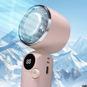 【瞬間冷却×風量100段階ハンディファン】 冷却扇風機 熱中症対策グッズ USB充電扇風機 携帯ファン プレゼント ピンク