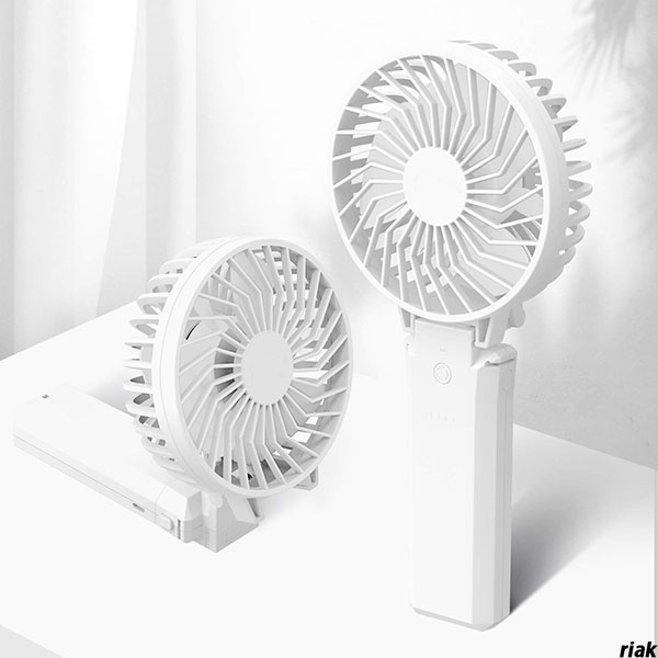 【最大35時間連続使用可能、携帯扇風機】 ハンディファン 6段階風量調節 USB充電 大容量バッテリー 卓上扇風機 ホワイト