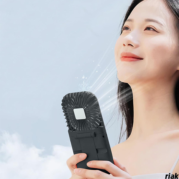 【冷感プレート搭載6in1多機能ハンディファン】 冷却プレート付き扇風機 静音 5段階風量調整 Type-C充電対応 熱中症対策