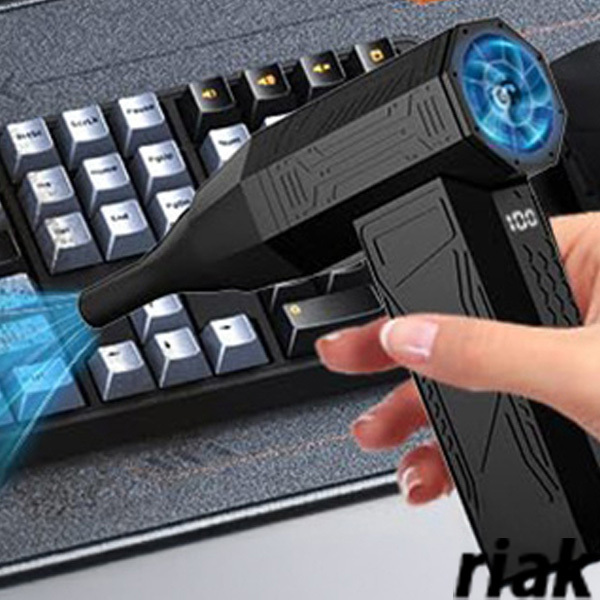 【バッテリー内蔵のコードレス仕様の電動エアダスター】 コードレスブロワー LEDライト付き Type-C充電式 PCクリーナー 洗車用