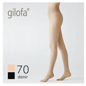 メ3655ギロファ(GILOFA) シースルーファインパンストS ベージュ70D2足22-23.5㎝総額10,340円(日本サイズM)