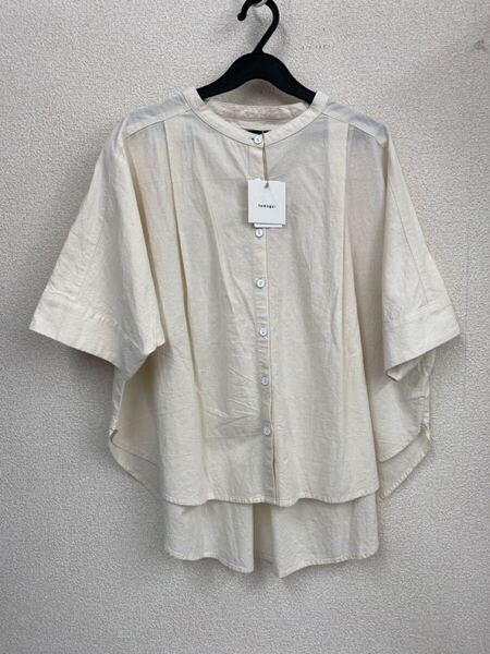 ♪ 送料無料 ツムグ tumugu 新品 コンフィーコットンサークルシャツ 半袖 F 生成り