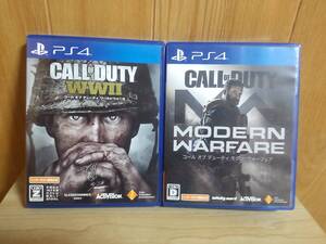 PS4 CALL OFDUTY コールオブデューティ ワールドウォーⅡ モダン・ウォーフェア 2点セット 即決有り