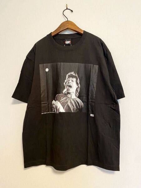 未使用 ミックジャガー ローリングストーンズ ライブエイド ロック Tシャツ フォトL ワイド 80s アーカイブ