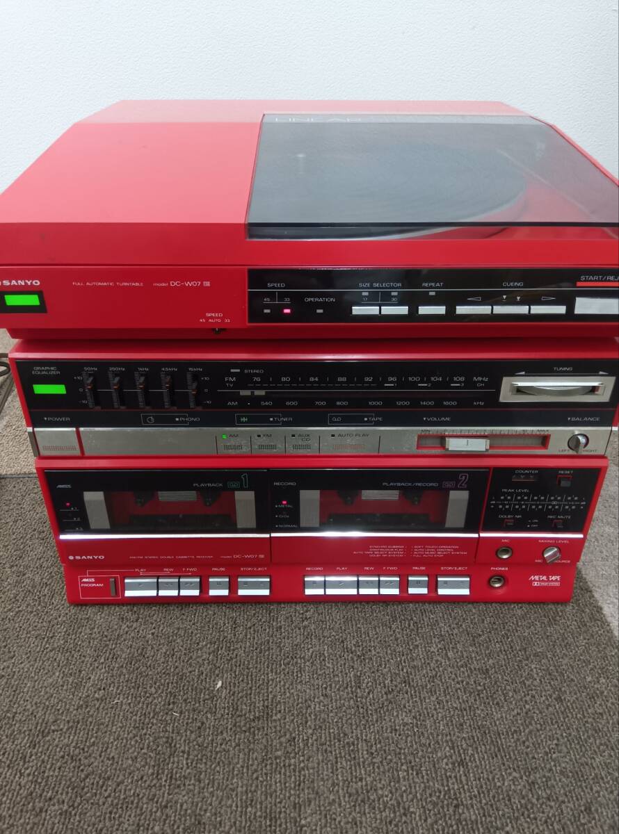 SANYO DC-W07 サンヨー　レコード　カセット　ラジカセ　コンポ Yahoo!オークション - SANYO サンヨー DCW-W03 ミニコンポ
