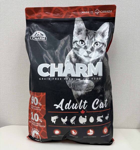 袋破れ ① ★ CHARM チャーム アダルトキャット キャットフード 5.4 kg 全年齢 Adult Cat Food カナダ産 プレミアム ドライ グレインフリー