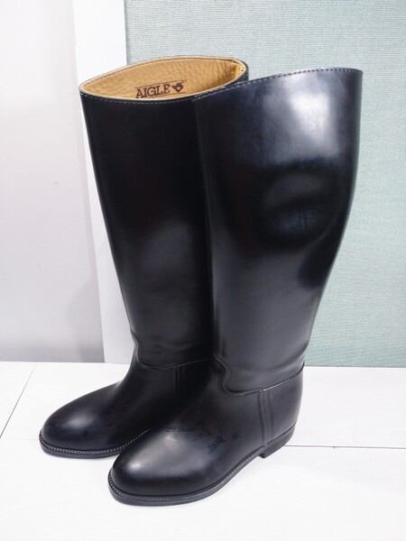 「送料無料」○ AIGLE エーグル ロングブーツ 乗馬 乗馬 ブーツ ロングブーツ 馬術 サイズM 中古品