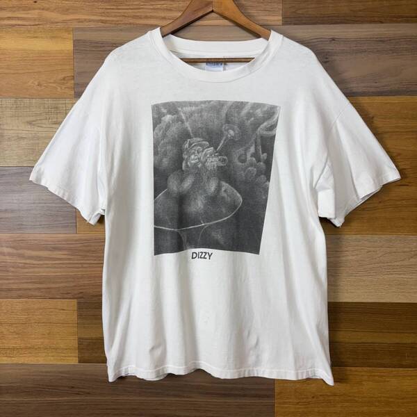 90s DIZZY グラフィックアート デザイン プリント T-sh Tシャツ サイズ メンズ XL シングルステッチ 90年代 VINTAGE ビンテージ r25042514