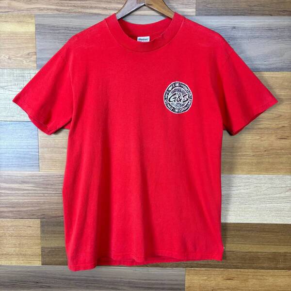 USA製 80s G&S ゴードン&スミス プリント T-sh Tシャツ サイズ メンズ L シングルステッチ アメリカ製 80年代 VINTAGE 古着 r25042545