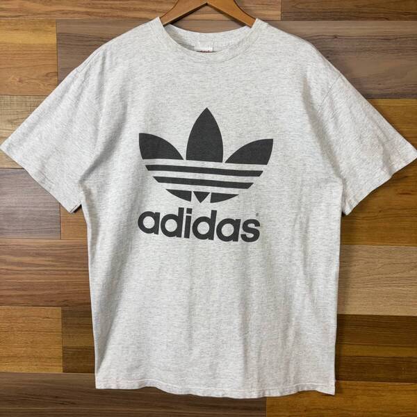 USA製 90s adidas アディダス 万国旗タグ 両面 プリント T-sh Tシャツ サイズ メンズ M 袖シングルステッチ アメリカ製 90年代 r25042578