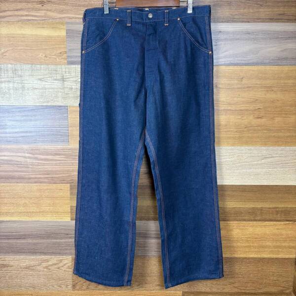 Dead Stock 50s UNKNOWN DENIM PAINTER PANTS デニム ペインターパンツ サイズ W36 L29メンズ L位 50年代 VINTAGE アメカジ 古着 r25050912