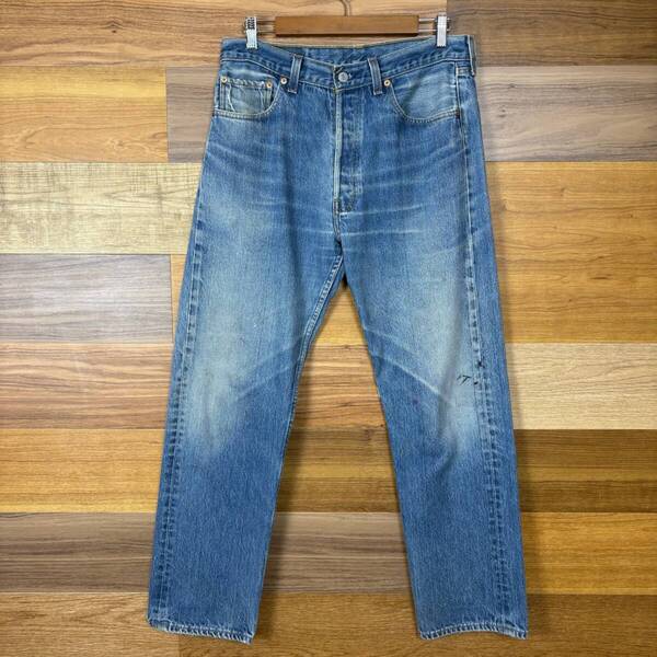 USA製 90s Levi's 501xx リーバイス デニム パンツ ジーパン ジーンズ サイズ W34 L33 メンズ L位 赤タブ トップボタン裏 555 r25050936