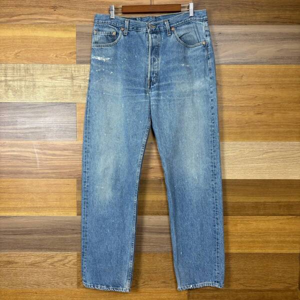 USA製 90s Levi's 501 リーバイス デニム パンツ ジーパン ジーンズ サイズ W36 L32 メンズ L位 赤タブ トップボタン裏 520 古着 r25050940