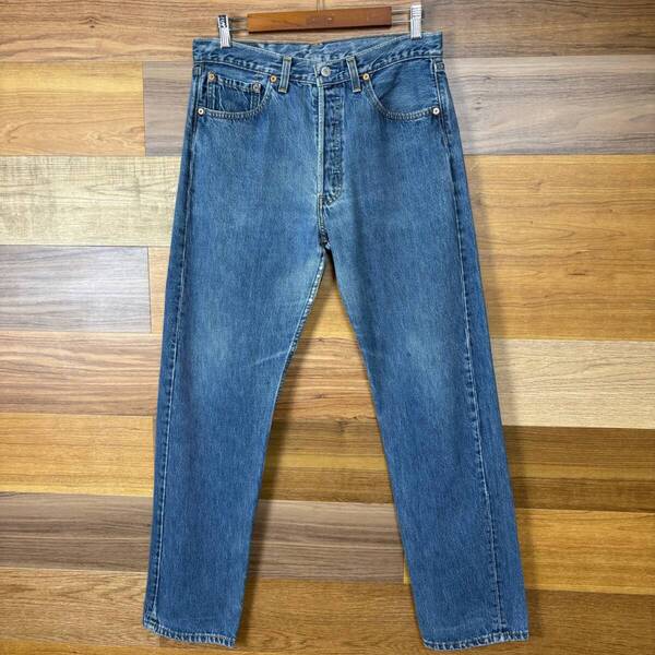 USA製 90s Levi's 501 リーバイス デニム パンツ ジーパン ジーンズ サイズ W32 L32 メンズ M位 赤タブ トップボタン裏 532 古着 r25050941