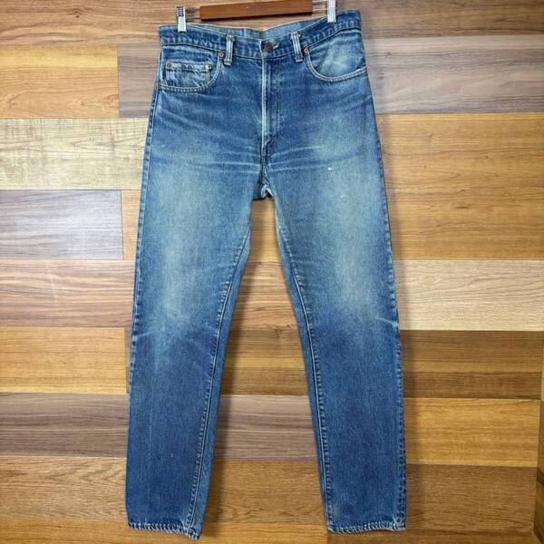 USA製 80s Levi's 505 リーバイス デニム パンツ ジーパン ジーンズ サイズ W34 L34 メンズ L位 赤タブ トップボタン裏 650 古着 r25050944
