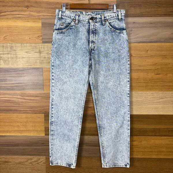 USA製 90s Levi's リーバイス ケミカルウォッシュ デニム パンツ サイズ W33 L30 メンズ M位 オレンジタブ トップボタン裏 520 r25050964