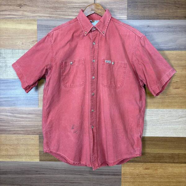 Carhartt カーハート ボタンダウン 半袖シャツ ワークシャツ サイズ メンズ L位 VINTAGE ビンテージ ストリート アメカジ 古着 r25052712