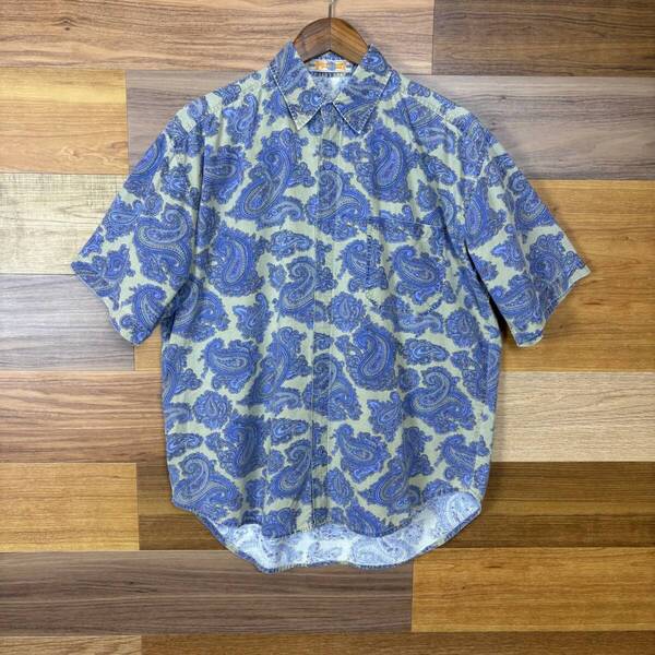 90s PERMIT ペイズリー 総柄 半袖 シャツ サイズ メンズ M 90年代 VINTAGE ビンテージ ヴィンテージ ストリート アメカジ 古着 r25052730