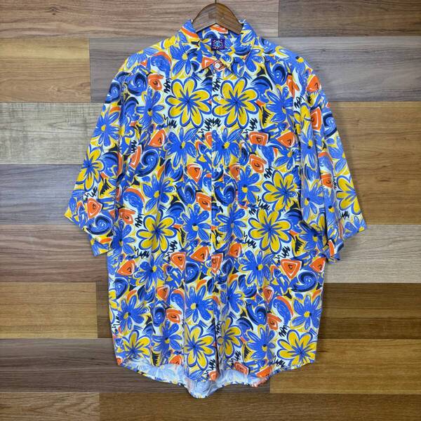 90s PRO SPIRIT フラワー 総柄 半袖 シャツ サイズ メンズ L 90年代 VINTAGE ビンテージ ヴィンテージ ストリート アメカジ 古着 r25052749