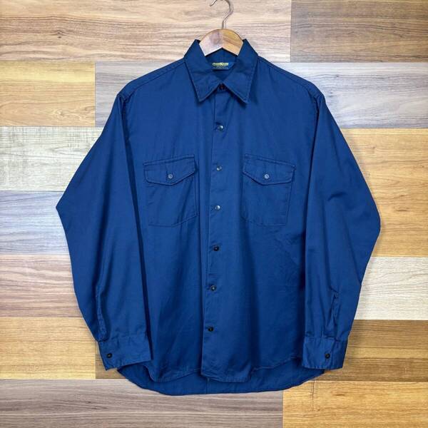 USA製 70s OSHKOSH オシュコシュ ワークシャツ 長袖シャツ サイズ 16 1/2 メンズ L位 アメリカ製 70年代 VINTAGE アメカジ 古着 r25052753