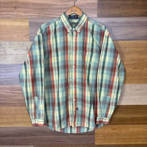 90s CHAPS Ralph Lauren チャップス ラルフローレン ボタンダウン 長袖シャツ サイズ メンズ L位 90年代 VINTAGE アメカジ 古着 r25052777