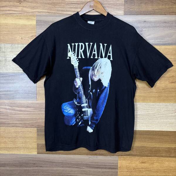 EURO BOOT NIRVANA KURT COBAIN TRIBUTE Tーsh ユーロブート ニルバーナ カートコバーン Tシャツ サイズ メンズ L バンドT 古着 r25060665