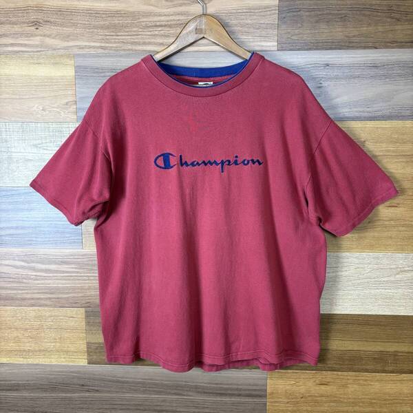 USA製 90s Champion チャンピオン T-sh Tシャツ サイズ メンズ XL 袖シングルステッチ アメリカ製 90年代 VINTAGE アメカジ 古着 r25062702