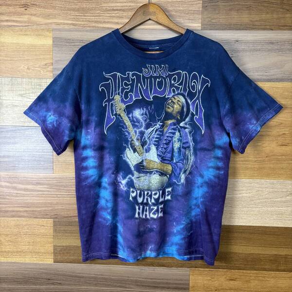 JIMI HENDRIX PURPLE HAZE ジミ・ヘンドリックス パープルヘイズ タイダイ ロック T-sh バンド Tシャツ サイズ メンズ L位 古着 r25062708