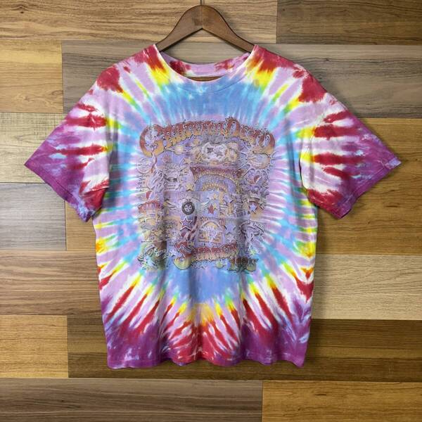 USA製 90s GRATEFUL DEAD グレイトフルデッド タイダイ T-sh ロック バンド Tシャツ サイズ メンズ L アメリカ製 アメカジ 着 r25062712