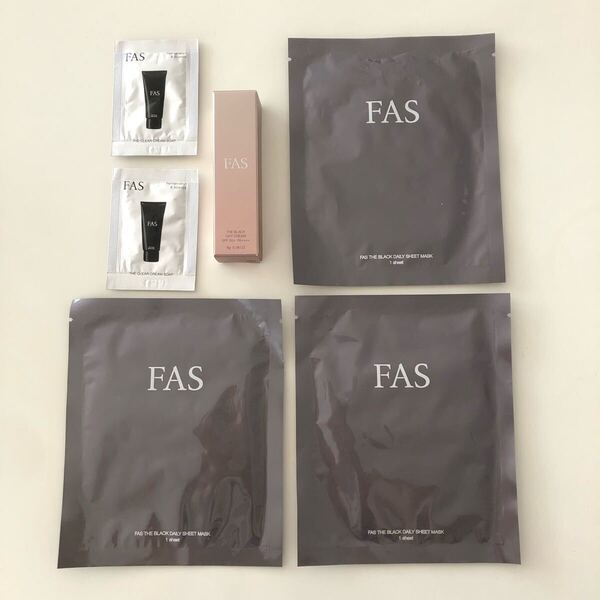Fas ファス ザブラック デイリー シートマスク デイクリーム ザクリアソープ サンプル 洗顔料 日焼け止め フェイスマスク
