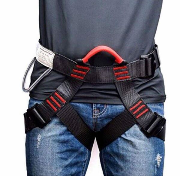 ロッククライミングハーネス シットハーネス 登山ハーネス 安全帯ハーネス アウトドアハーネス D環&つり環つき安全ベルト懸垂下降
